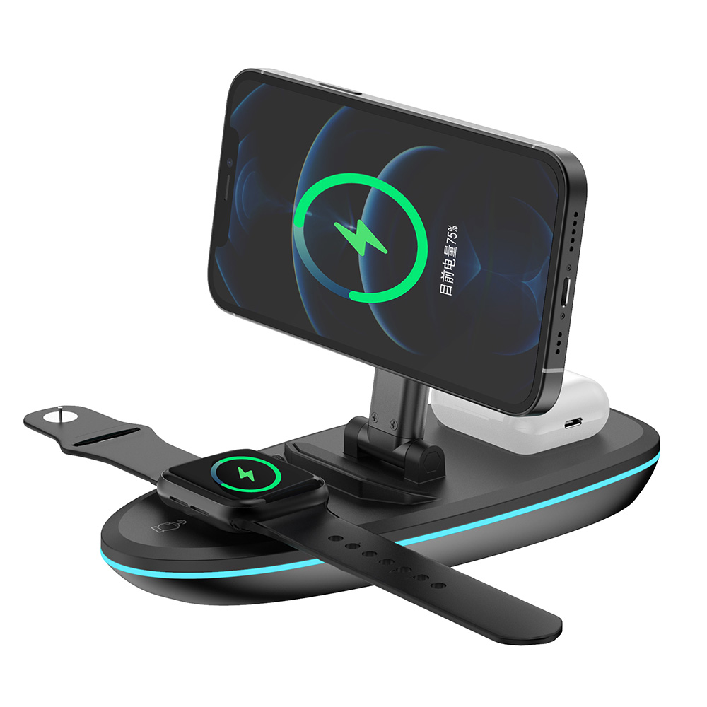 Foldable Magnetic 3 IN 1 Fast Wireless Charger 