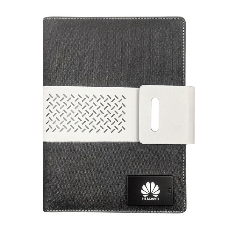Power Bank Notebook with Silicone Strap and  Lighting Logo