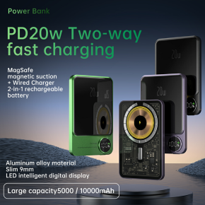 PD20W Two way Transparent magnetic wireless power bank